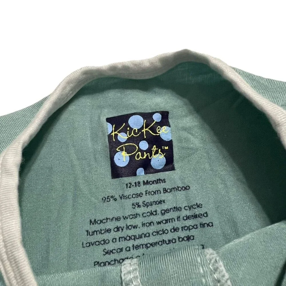Kickee Pants 12-18m Green Bamboo Coverall